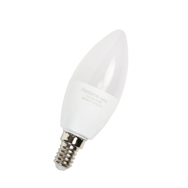 Ampoule LED flamme conso. 5W, avec culot standard E14