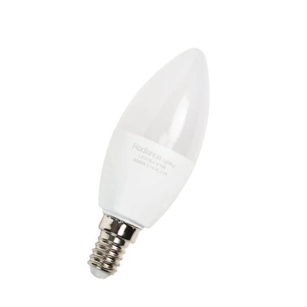 LAMPE LED FLAMME E14 5W 220V 3000K RADIANCE LIGHTING
