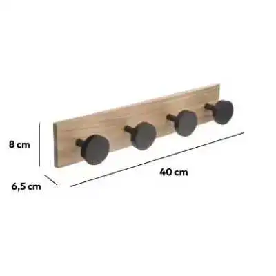 PATÈRE 4 TÊTES EN PIN NOIR 5FIVE 5 FIVE - 2