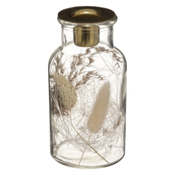 CHANDELIER DES FLEURS SECHÉES EN VERRE 13CM ATMOSPHERA