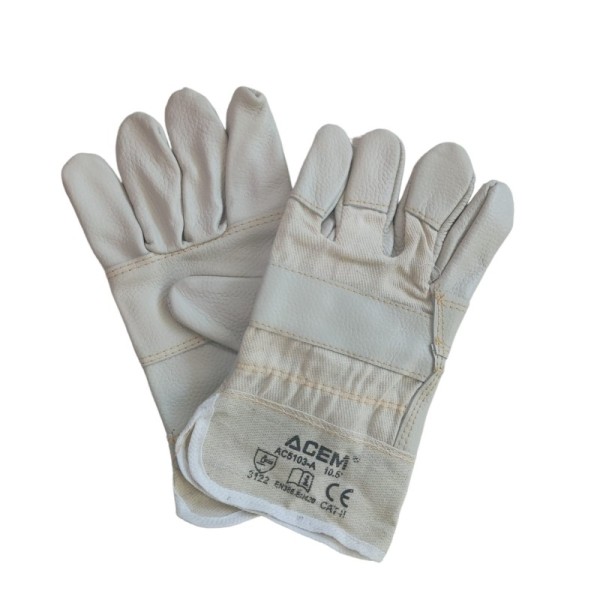 GANTS EN CUIR TAILLE XL BEIGE ACEM