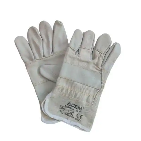 GANTS EN CUIR TAILLE XL BEIGE ACEM
