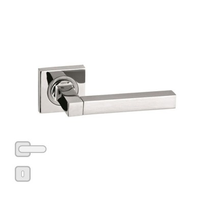 POIGNEE DE PORTE ROSACE YALIN TROU DE CLE SATINE-CHROME DOGANLAR DOGANLAR - 1