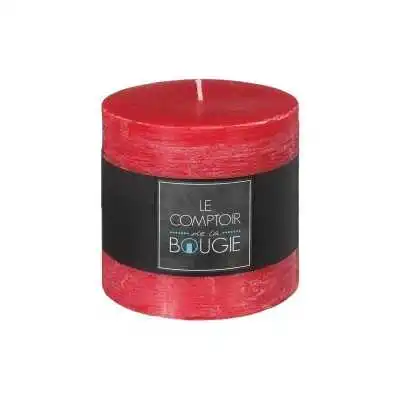 BOUGIE RUSTIQUE ROUGE 10 X 10CM ATMOSPHERA ATMOSPHERA - 1