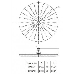 DOUCHE DE TÊTE RONDE Ø30 CM SOPAL SOPAL - 4