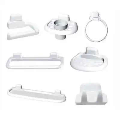 ENSEMBLE DE 7 ACCESSOIRES DE SALLE DE BAIN MARJOLAINE BLANC LUX-PLAST LUX-PLAST - 1
