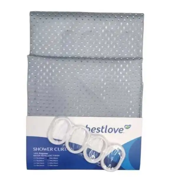 RIDEAU DE DOUCHE UNI 180*180CM BESTLOVE