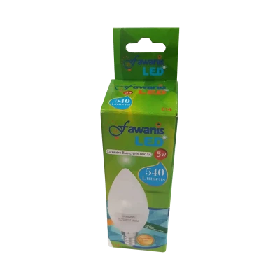 LAMPE LED FLAMME 5W E14 LUMIÉRE BLANCHE FAWANIS FAWANIS - 1