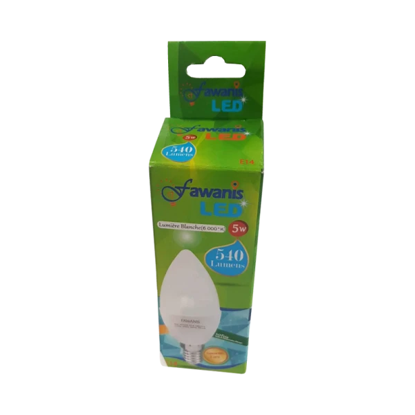 LAMPE LED FLAMME 5W E14 LUMIÉRE BLANCHE FAWANIS
