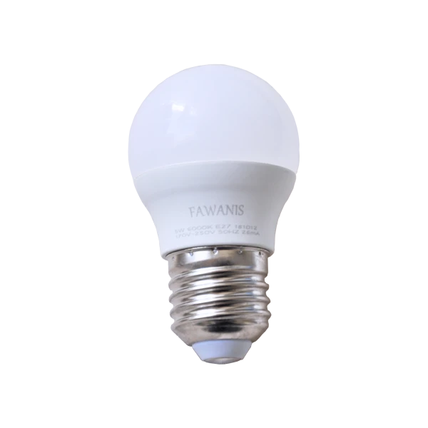 LAMPE LED SHÉRIQUE 5W E27 LUMIÉRE JAUNE FAWANIS