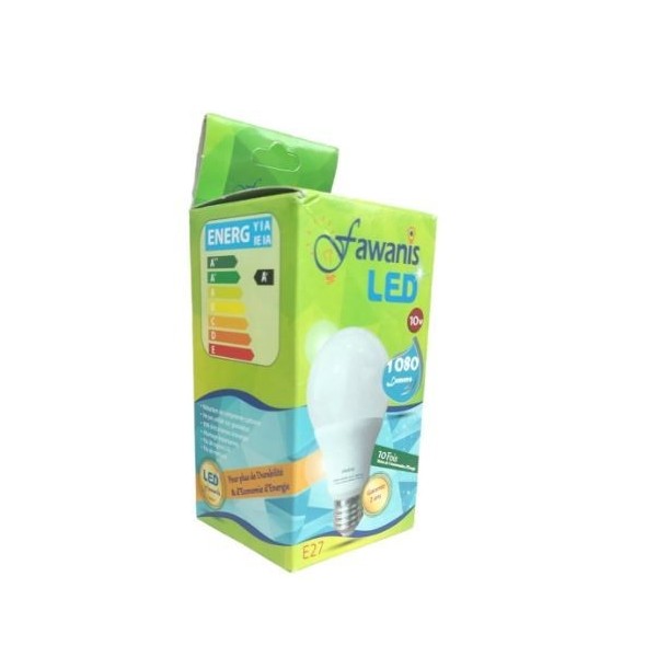 LAMPE LED STANDARD 10W E27 LUMIÈRE BLANCHE FAWANIS