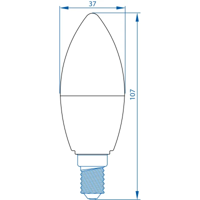 LAMPE LED FLAMME 7W E14 LUMIÉRE JAUNE FAWANIS FAWANIS - 2