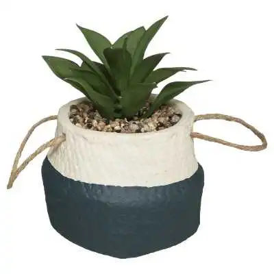 PLANTE ARTIFICIELLE "HACI" ,POT EN CIMENT ATMOSPHERA ATMOSPHERA - 1