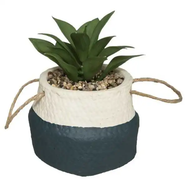 PLANTE ARTIFICIELLE "HACI" ,POT EN CIMENT ATMOSPHERA