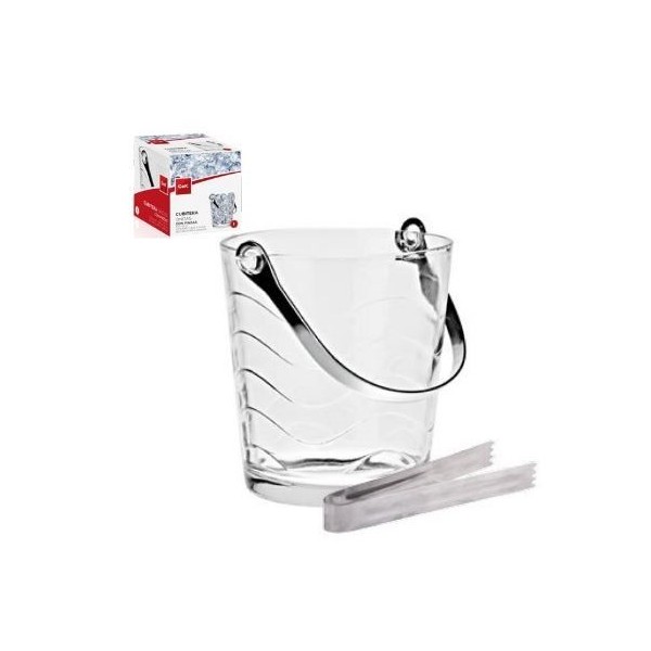 SEAU À GLACE EN VERRE AVEC PINCE COK