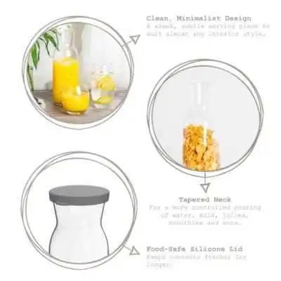 CARAFE EN VERRE FONTE 700 ML AVEC COUVERCLE EN SILICONE LAV LAV - 2