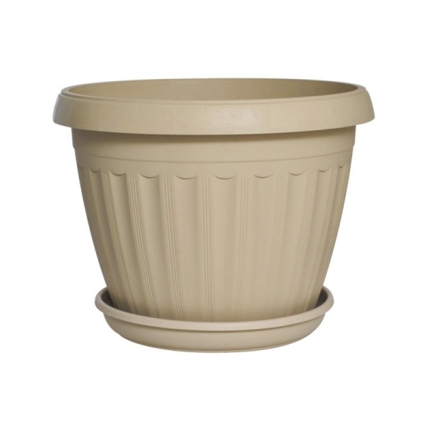 BAC À PLANTE 45CM AVEC PLATEAU GRÈGE SOTUFAB PLAST