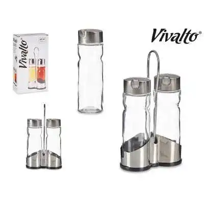 SET HUILE ET VINAIGRE 2PIÈCES AVEC SUPPORT VIVALTO VIVALTO - 1