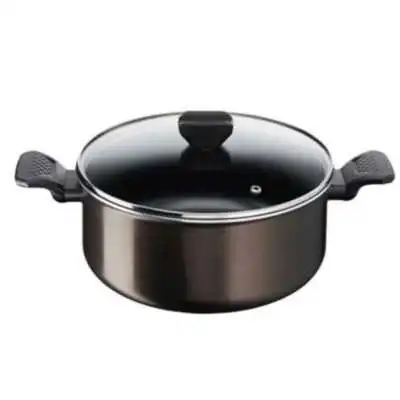 FAITOUT ALUMINIUM Ø24CM AVEC COUVERCLE EASY TEFAL TEFAL - 1