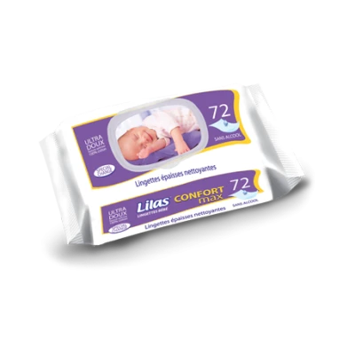 PAQUET DE 72 LINGETTES BÉBÉ CONFORT MAX LILAS LILAS - 1