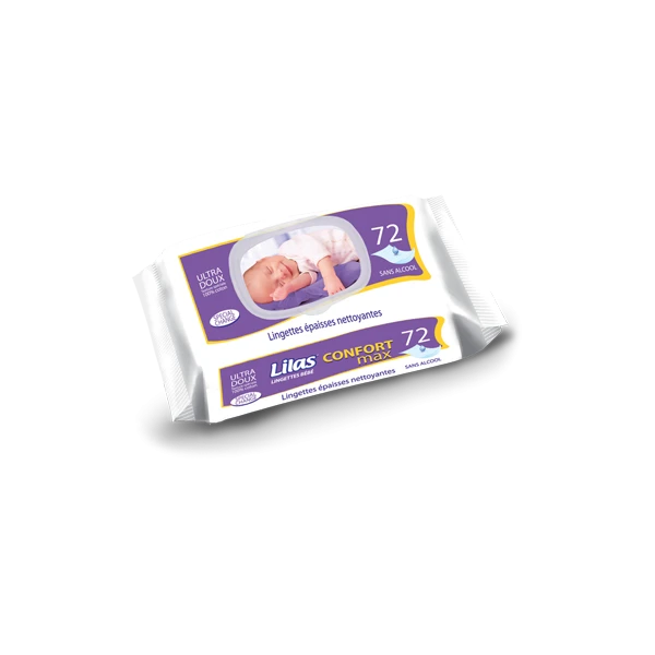 PAQUET DE 72 LINGETTES BÉBÉ CONFORT MAX LILAS