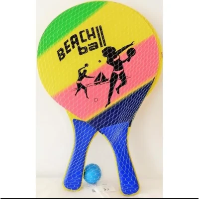 RAQUETTE DE PLAGE EN BOIS BEACH BALL - 1