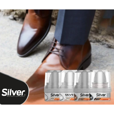 CIRAGE CRÈME NOIR AVEC ÉPONGE 50ML SILVER  - 3