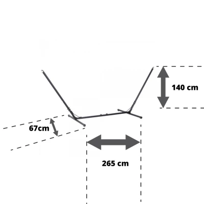 SUPPORT PIED DE HAMAC EN MÉTAL COULEUR NOIR  - 2
