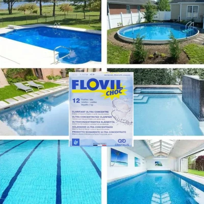CLARIFIANT DE PISCINE 12 PASTILLES FLOVIL CHOC  - 1