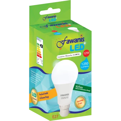 LAMPE LED STANDARD 12W E27 LUMIÈRE BLANCHE FAWANIS FAWANIS - 1