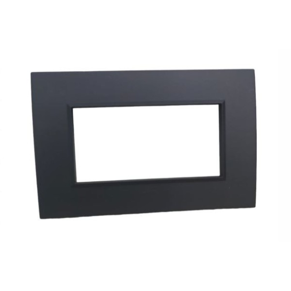 PLAQUE RECTANGULAIRE 4 MODULES NOIR MAT SYS43 SOMEF