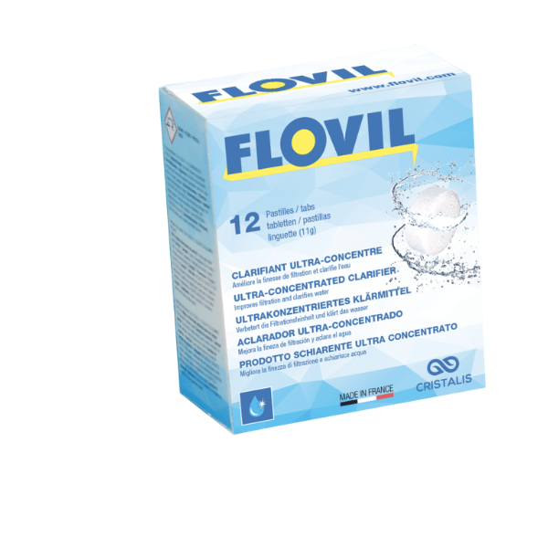 CLARIFIANT DE PISCINE 12 PASTILLES FLOVIL CHOC