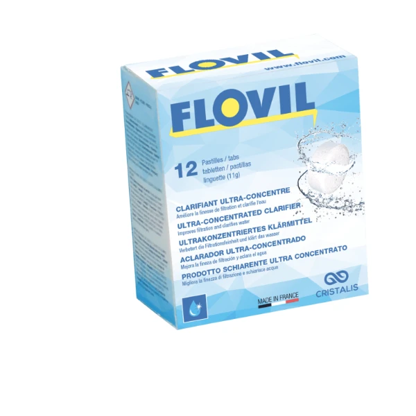 CLARIFIANT DE PISCINE 12 PASTILLES FLOVIL CHOC