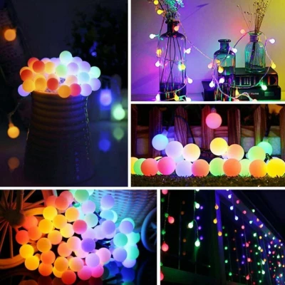 GUIRLANDE LUMINEUSE LED BOULE 10M 220V OPAL RGB EKOLED EKOLED - 4 GUIRLANDE LUMINEUSE LED BOULE 10M 220V OPAL RGB EKOLED EKOLED - 4