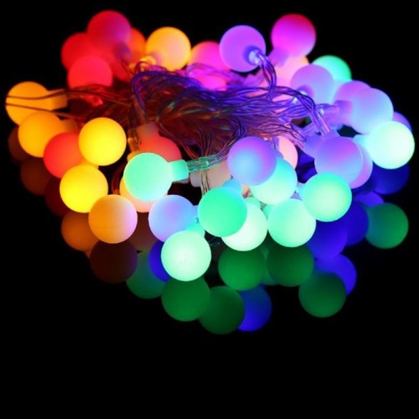 GUIRLANDE LUMINEUSE LED BOULE 10M 220V OPAL RGB EKOLED