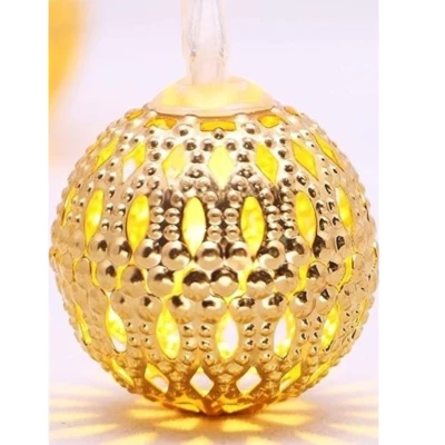 GUIRLANDE LUMINEUSE LED MAROCAINES DORÉE 10M LUMIÈRE JAUNE EKOLED EKOLED - 4