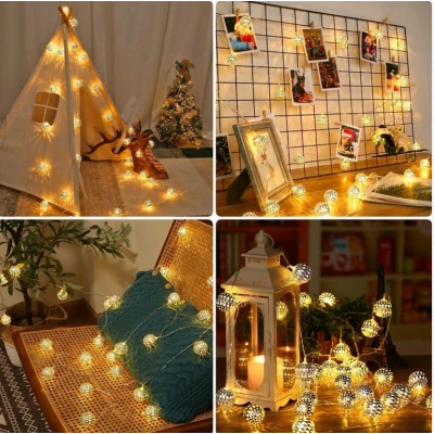 GUIRLANDE LUMINEUSE LED MAROCAINES DORÉE 10M LUMIÈRE JAUNE EKOLED EKOLED - 3