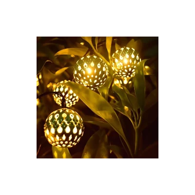 GUIRLANDE LUMINEUSE LED MAROCAINES DORÉE 10M LUMIÈRE JAUNE EKOLED EKOLED - 2