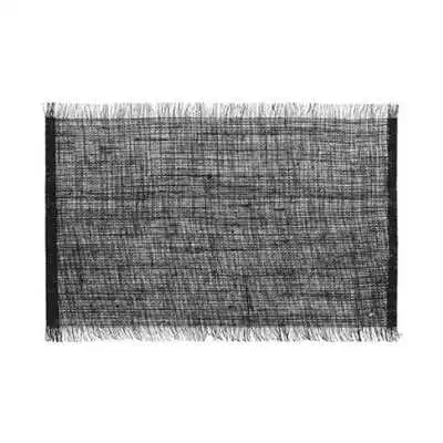 SET DE TABLE EN JUTE FRANGE 30*45CM NOIR SECRET DE GOURMET - 1
