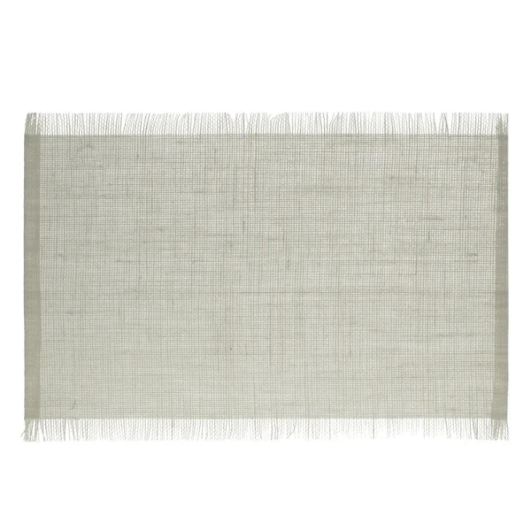 SET DE TABLE EN JUTE FRANGE 30*45CM GRIS CLAIR SECRET DE GOURMET