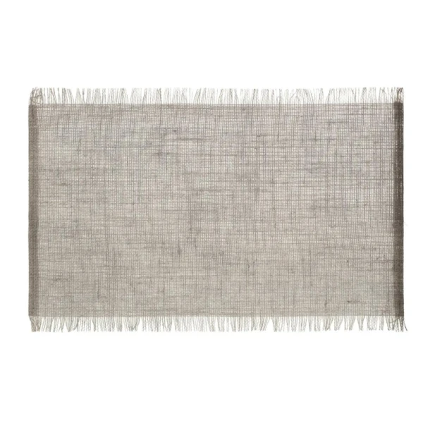 SET DE TABLE EN JUTE FRANGE 30*45CM GRÈGE SECRET DE GOURMET