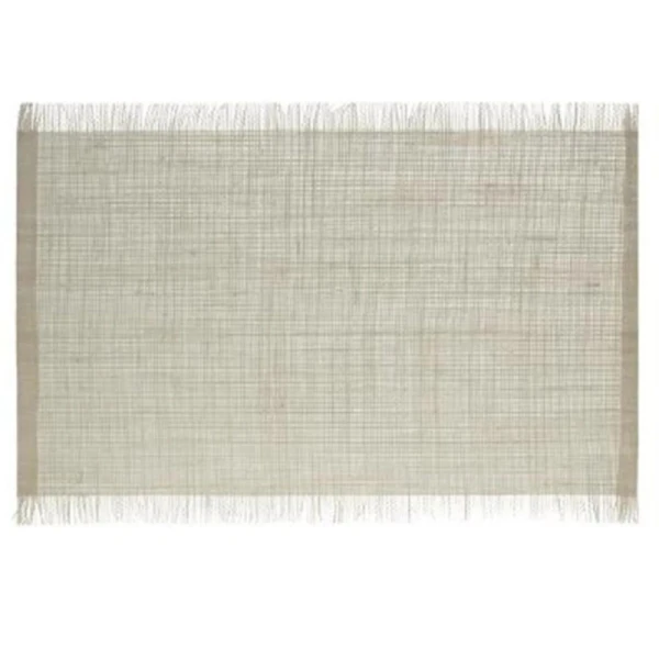 SET DE TABLE EN JUTE FRANGE 30*45CM BEIGE CLAIRE SECRET DE GOURMET