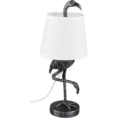 LAMPE DE CHEVET DE FLAMANT ROSE NOIR E14 40W - 1