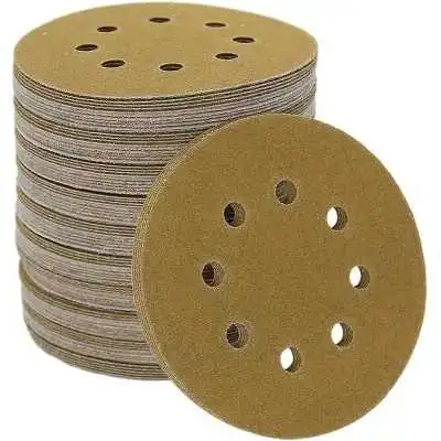 DISQUE ABRASIF AUTO-AGRIPPANT Ø 125MM 8 TROUS P80 ABRAPRO  - 1