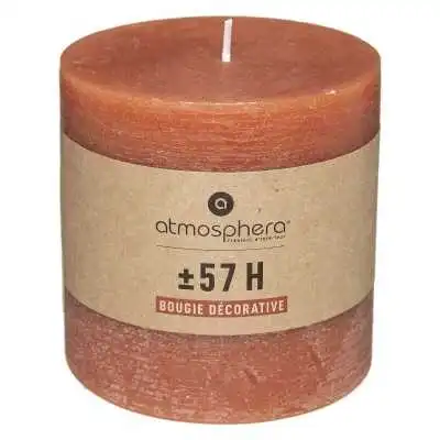 BOUGIE RUSTIQUE ORANGE AMBRE Ø10CM ATMOSPHERA ATMOSPHERA - 2