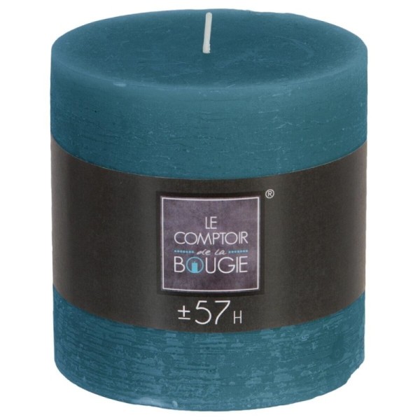 BOUGIE RUSTIQUE VERT ÉMERAUDE Ø10CM ATMOSPHERA