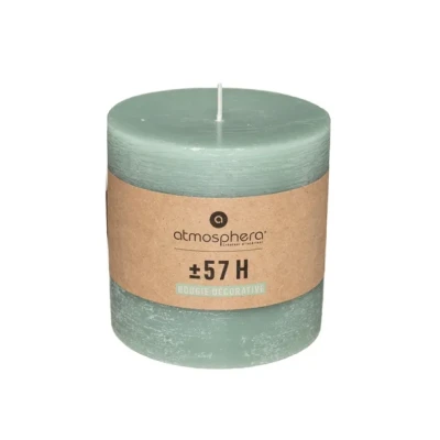 BOUGIE RUSTIQUE VERT EUCALYPTUS Ø10CM ATMOSPHERA ATMOSPHERA - 2
