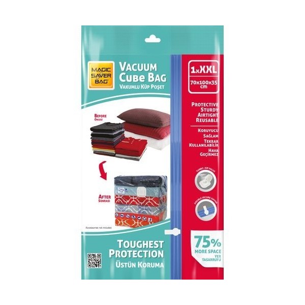 SAC DE RANGEMENT SOUS VIDE XXL 70X100X35 CM MAGIC SAVER BAG