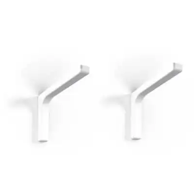 LOT DE 2 SUPPORTS D'ÉTAGÈRE 18 CM BLANC LEONARDO BOLIS ITALIA - 1