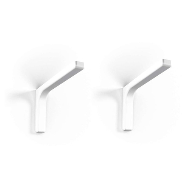 LOT DE 2 SUPPORTS D'ÉTAGÈRE 18 CM BLANC LEONARDO BOLIS ITALIA